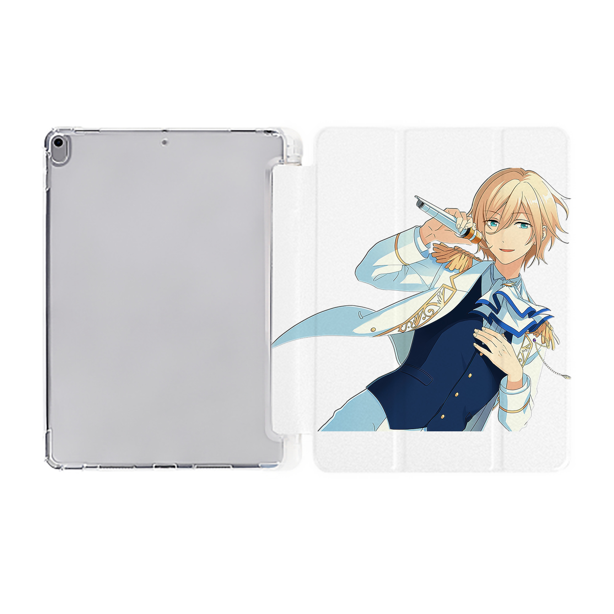（画像用） あんさんぶるスターズ! Ensemble Stars IPad ケース ペン収納付き 三つ折りスタンド PUレザー×シリコン 対応機種9.5/10.5/10.9インチ